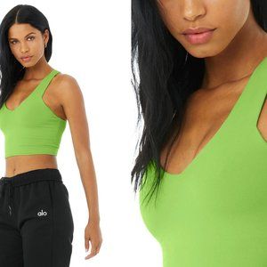 Alo Yoga Airbrush Real Bra Tank Green Size M